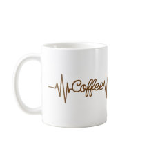 Heartbeat-Kaffee, Sepia-Design für Kaffeeliebhaber