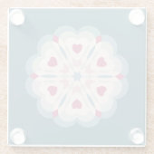 Heartbeat Kaleidoskop Glasuntersetzer (Rückseite)