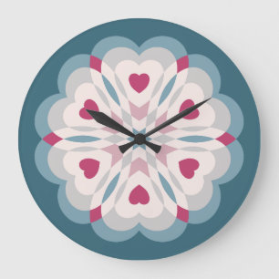 Heartbeat Kaleidoskop Große Wanduhr