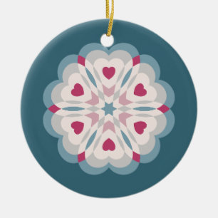 Heartbeat Kaleidoskop Keramik Ornament