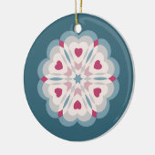 Heartbeat Kaleidoskop Keramik Ornament (Links)