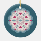 Heartbeat Kaleidoskop Keramik Ornament (Hinten)