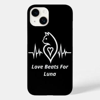 Heartbeat - Katze - Personalisierte Liebe für Haus Case-Mate iPhone 14 Hülle