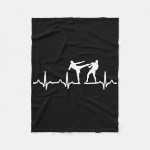 Heartbeat Kickboxing Shirt Kick Boxing Karate T-Sh Fleecedecke