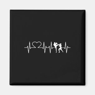 Heartbeat Kickboxing Shirt Kick Boxing Karate T-Sh Magnet
