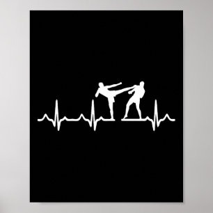 Heartbeat Kickboxing-Shirt Kick Boxing Karate T-Sh Poster