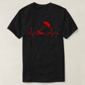 Heartbeat Kite Surfing Kitesurfer Funny Gift Idee T-Shirt (Design vorne)