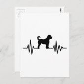 Heartbeat Labradoodle Postkarte (Vorne/Hinten)