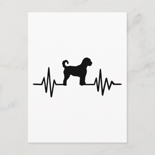 Heartbeat Labradoodle Postkarte (Vorderseite)
