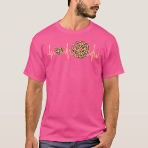 Heartbeat Leopard Volleyball für Volleyball-Spiele T-Shirt