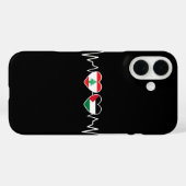 Heartbeat Libanon Palästina Unity Fahnen. Case-Mate iPhone Hülle (Rückseite (Horizontal))