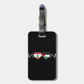 Heartbeat Libanon Palästina Unity Fahnen. Gepäckanhänger (Rückseite vertikal)