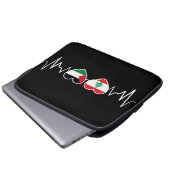 Heartbeat Libanon Palästina Unity Fahnen. Laptopschutzhülle (Vorne Knopf)