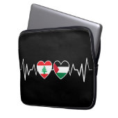 Heartbeat Libanon Palästina Unity Fahnen. Laptopschutzhülle (Vorderseite Links)