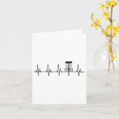 Heartbeat Liebe Disc Golf Funny Karte (Gelbe Blume)