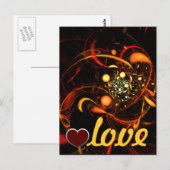 Heartbeat Liebe Postkarte (Vorne/Hinten)