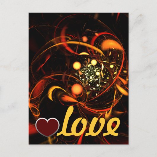 Heartbeat Liebe Postkarte (Vorderseite)