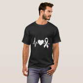 Heartbeat Liebe Ribbon Awareness T-Shirt (Vorne ganz)