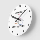Heartbeat Life's Rhythm ECG EKG Electrocardiogram Runde Wanduhr (Winkel)