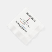 Heartbeat Life's Rhythm EKG EKG Electrocardiogramm Serviette (Ecke)