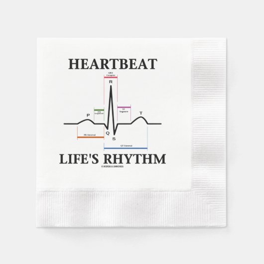 Heartbeat Life's Rhythm EKG EKG Electrocardiogramm Serviette (Vorderseite)