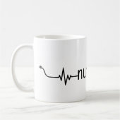 Heartbeat Line Art mit Stethoscope Kaffeetasse (Links)