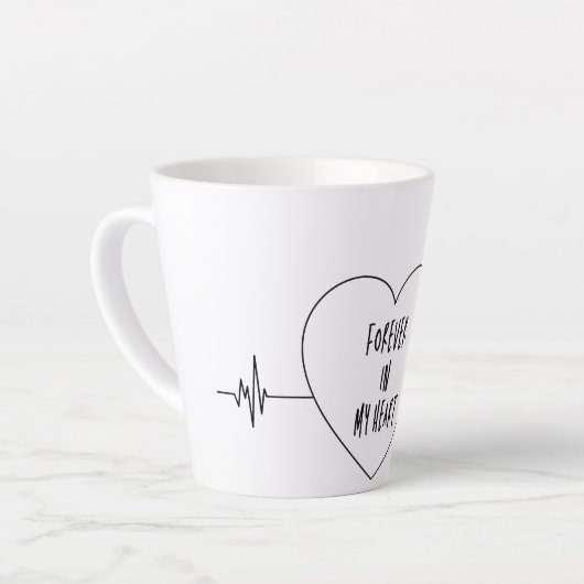 Heartbeat Line Art - Sie sind für immer in meinem  Milchtasse (Linke Ecke)