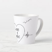 Heartbeat Line Art - Sie sind für immer in meinem  Milchtasse (Rechte Ecke)