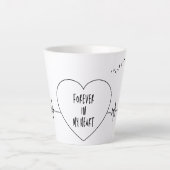 Heartbeat Line Art - Sie sind für immer in meinem Milchtasse (Vorderseite)