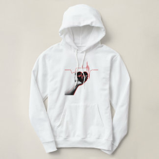 Heartbeat Love Design - Hand Holding Heart Hoodie