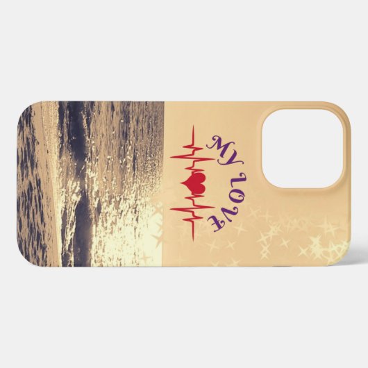 Heartbeat Love iPhone Hülle (Rückseite (Horizontal))