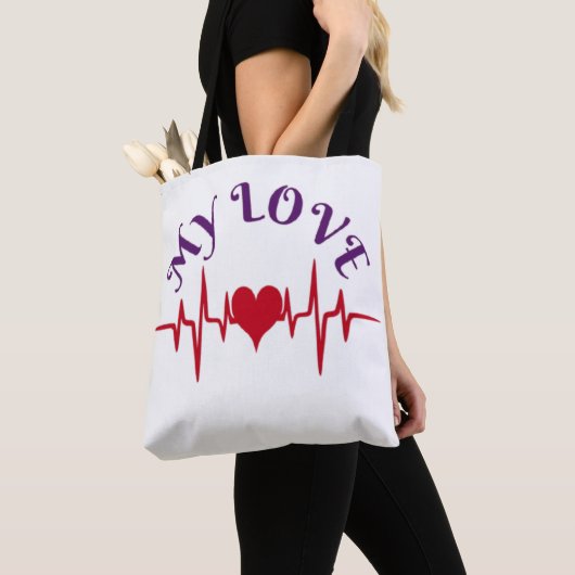 Heartbeat Love – Minimalist Romantic Design Tasche (Von Nahem)