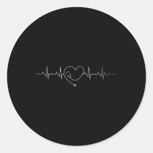Heartbeat Medica Runder Aufkleber
