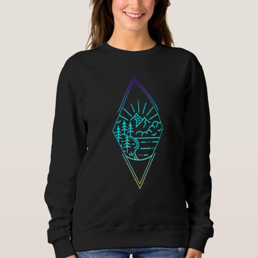 Heartbeat Mountains Hiker Sweatshirt (Vorderseite)