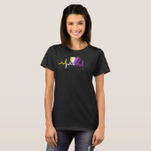Heartbeat Non-Binary Lgbt Non-Binary Flag Herz Non T-Shirt (Vorne ganz)