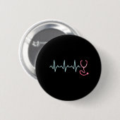 Heartbeat Nurse Registered Nurse Button (Vorne & Hinten)