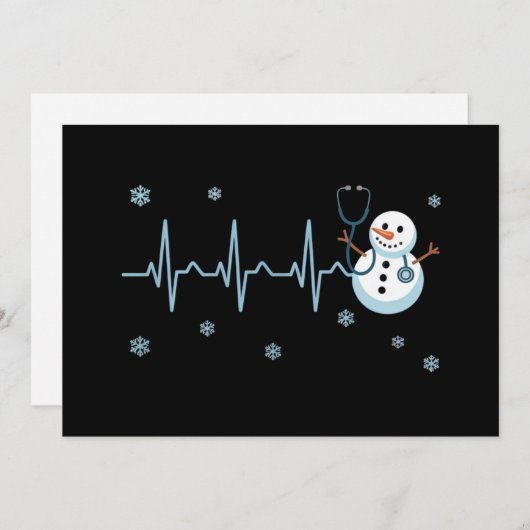 Heartbeat Nurse Snowman Weihnachten (Vorne/Hinten)