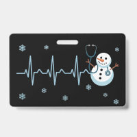 Heartbeat Nurse Snowman Weihnachten
