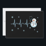 Heartbeat Nurse Snowman Weihnachten Einladung<br><div class="desc">Heartbeat Nurse Snowman Weihnachten</div>