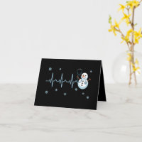 Heartbeat Nurse Snowman Weihnachten