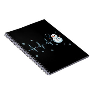Heartbeat Nurse Snowman Weihnachten Notizblock