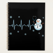 Heartbeat Nurse Snowman Weihnachten Planer (Vorderseite)