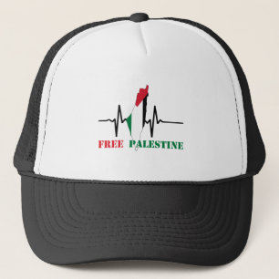 Heartbeat of Palestine Free Palestine Map stoppte Truckerkappe