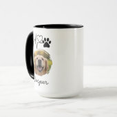 Heartbeat Paw Print Pet Photo Mug Tasse (Vorderseite Links)