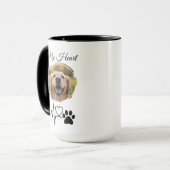Heartbeat Paw Print Pet Photo Mug Tasse (Vorderseite Links)