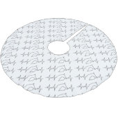 Heartbeat Polyester Weihnachtsbaumdecke (Schrägansicht)