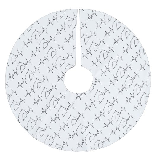 Heartbeat Polyester Weihnachtsbaumdecke (Vorderseite)