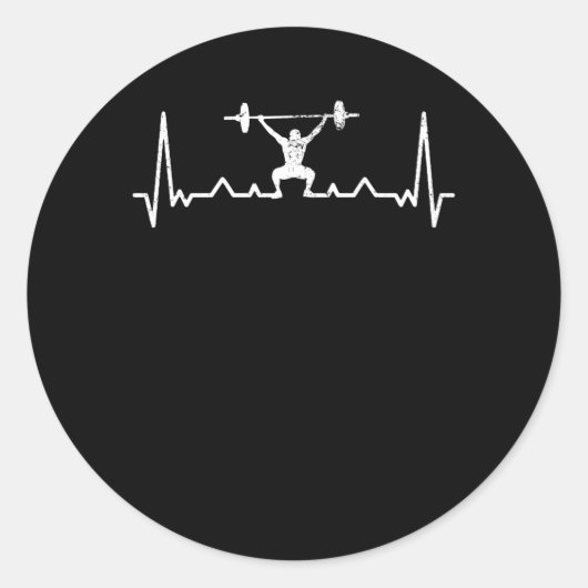 Heartbeat PowerHeft Sprichwort Geschenk Retro Runder Aufkleber (Vorderseite)