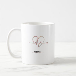 Heartbeat-Puls Liebe Minimalistisch Kaffeetasse