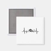 Heartbeat Rack Pool Billiard Player Billiard Cue Magnet (Vorderseite/Rückseite)